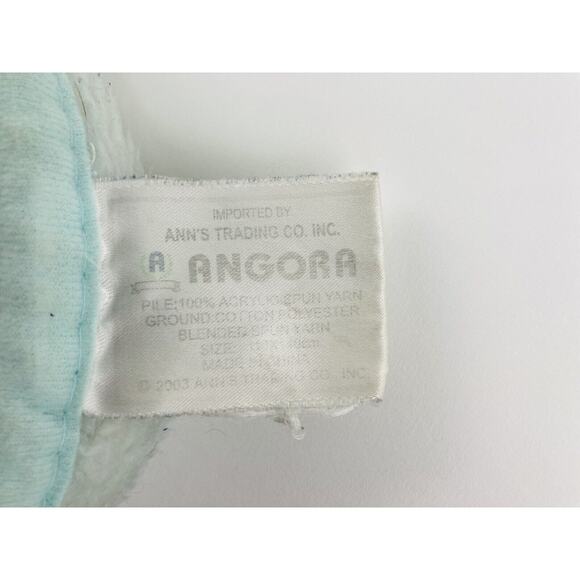 Vtg Baby Blanket Plush Good Night Blue Star Moon Angora Acrylic Ann's Trading Co - Picture 6 of 6